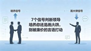 付费文章：7个信号判断领导培养你还是画大饼，别被廉价的言语打动