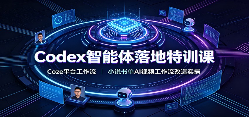 Codex智能体落地特训课:Coze平台工作流,小说书单AI视频工作流改造实操