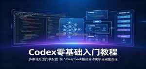 Codex零基础入门教程：多渠道充值安装配置，接入DeepSeek搭建自动化项目完整流程