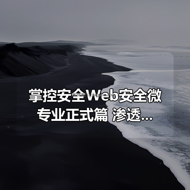 掌控安全Web安全微专业正式篇 渗透/黑客/linux/网络安全/攻防/漏洞/kali