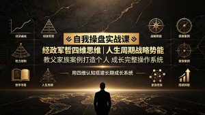 自我操盘实战课：经政军哲四维思维｜人生周期战略势能｜教父家族案例打造个人成长完整操作系统