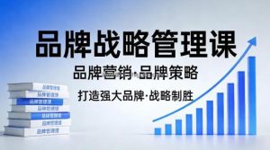 打造强大的品牌！品牌战略管理课，品牌营销，品牌策略