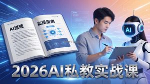 2026AI私教实战课：从AI原理到全场景实操，零基础学会用AI提效+单人单干创业