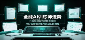 全能AI训练师进阶：万能提问公式全场景落地，办公创作设计教育副业实操教程