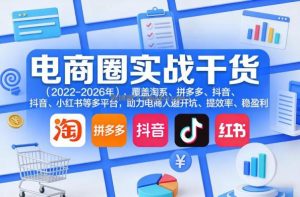 电商圈实战干货(2023-2026年)，覆盖淘系、拼多多、抖音、小红书等多平台，助力电商人避开坑、提效率、稳盈利(更新4月)
