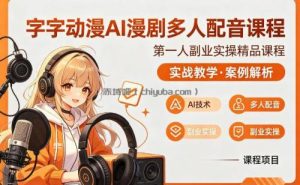 字字动漫AI漫剧多人配音课程，实战教学，案例解析