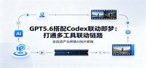 GPT5.6搭配Codex联动即梦：打通多工具联动链路，全自动产出拼接AI短片教程