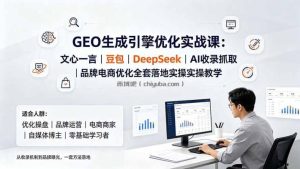GEO生成引擎优化实战课：文心一言｜豆包｜DeepSeek｜AI收录抓取｜品牌电商优化全套落地实操教学
