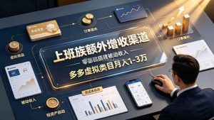 上班族额外增收渠道，零基础搭建被动收入，多多虚拟类目月入 1-3 万
