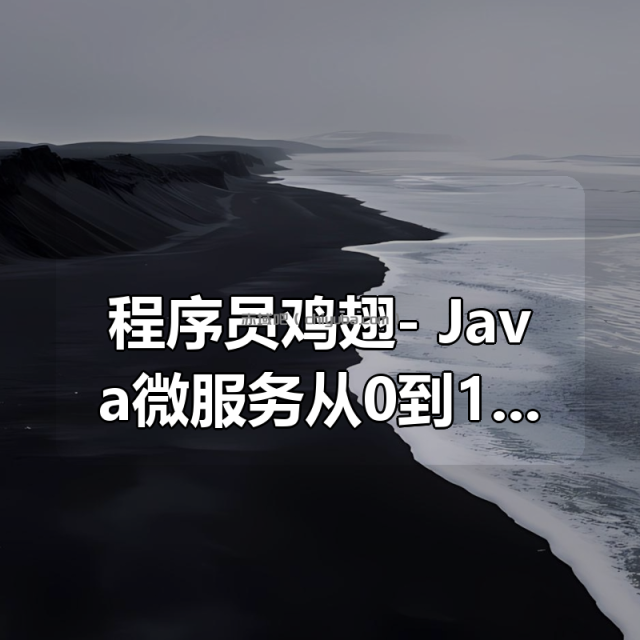 程序员鸡翅- Java微服务从0到1带你做社区项目实战