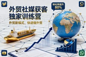 外贸社媒获客独家训练营，外贸新模式，快速做外贸(更新26年07月27日)