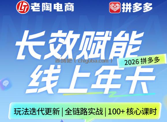 拼多多线上SVIP线上年卡，从认知到基础、从推广到活动、从活动到玩法，全链路实战(260730)