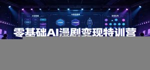 零基础AI漫剧变现特训营：小说改编剧本分镜实操，AI建模剪辑发布一站式教程
