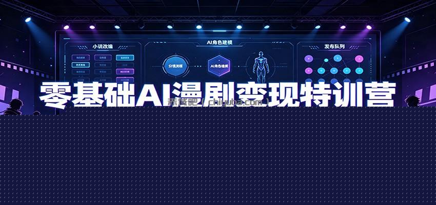 零基础AI漫剧变现特训营：小说改编剧本分镜实操，AI建模剪辑发布一站式教程
