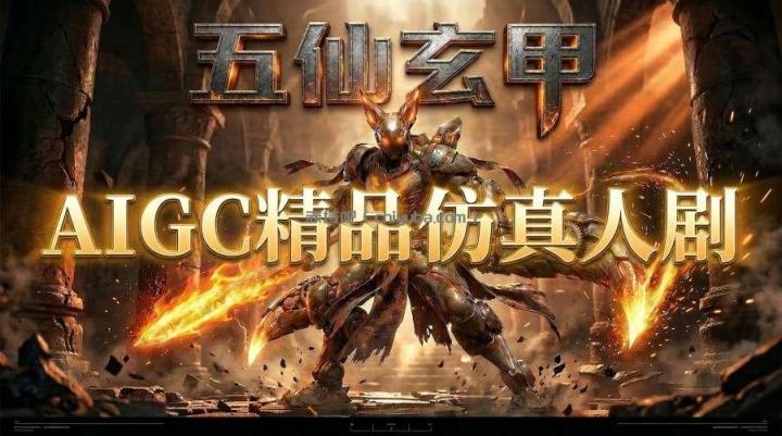 AIGC精品仿真人短剧教学，以五仙玄甲风为例展示保姆级实操教学