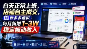 白天正常上班，店铺自主成交，做多多虚拟每月新增1-3W稳定被动收入【揭秘】