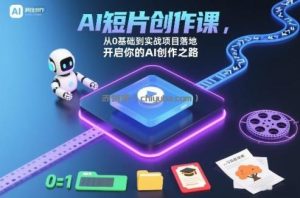 AI短片创作课，从0基础到实战项目落地，开启你的AI创作之路(更新0411)