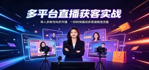 多平台直播获客实战：单人多账号同步开播，一份时间撬动多渠道精准流量