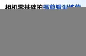 相机零基础拍摄剪辑训练营：稳定器专业运镜+电脑版剪映精通，从零基础小白到视频创作大师