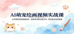 AI萌宠绘画视频实战课：从风格把控到画面创作，配套参考图与提示词，轻松画出治愈萌宠