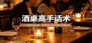 酒桌高手话术：二十年接待经验总结，吃透规律与底层逻辑秒变话题王者