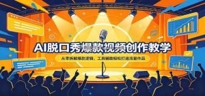 AI脱口秀爆款视频创作教学：从零拆解爆款逻辑，工具辅助轻松打造流量作品