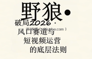 野狼团队·多平台实操运营课(更新4月)