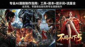 专业AI漫剧制作指南：工具+剧本+提示词+流量全流程，零基础也能玩转专业漫剧制作
