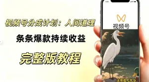 视频号新玩法之AI动漫画风励志视频，不用会画画、不用拍摄，持续化收益，详细拆解