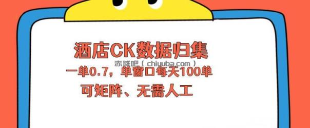 上班也能玩的酒店CK数据归集，一单0.7单窗口每天可做100单，一个人就能矩阵操作【揭秘】