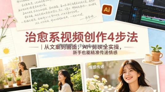 治愈系视频创作4步法|从文案到画面,AI+剪映全实操,新手也能精准传递情感