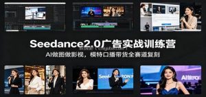 Seedance2.0广告实战训练营：AI做图做影视，模特口播带货全赛道复刻