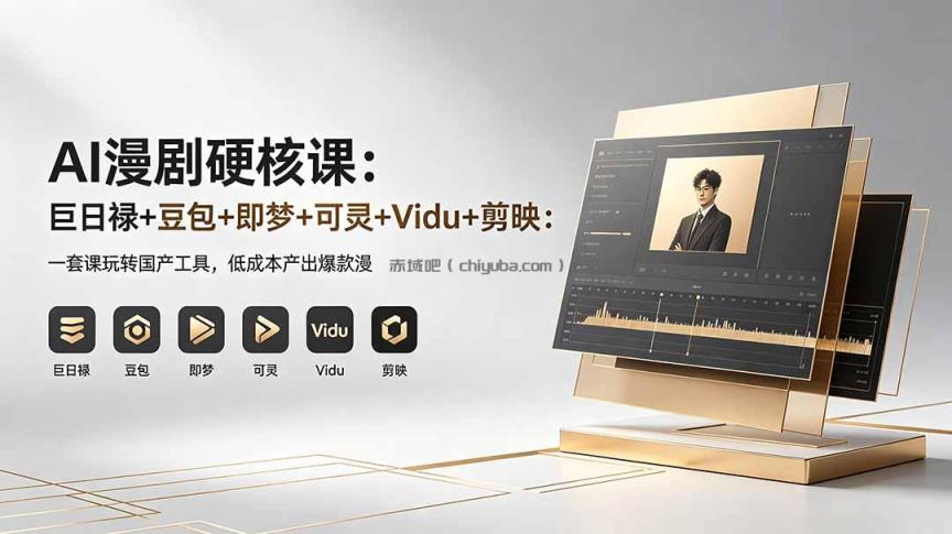 AI漫剧硬核课:巨日禄+豆包+即梦+可灵+Vidu+剪映:一套课玩转国产工具,低成本产出爆款漫剧
