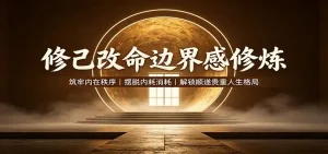 修己改命边界感修炼：筑牢内在秩序，摆脱内耗消耗，解锁顺遂贵重人生格局