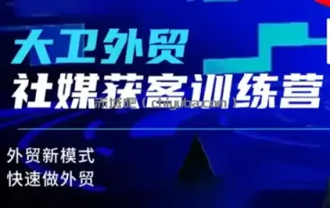 大卫老师·外贸社媒获客独家训练营(更新8月)