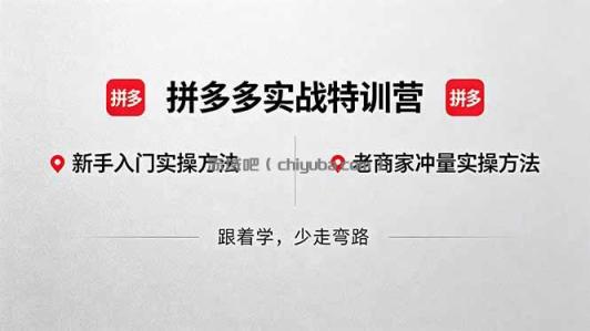 拼多多实战特训营(更新5月3