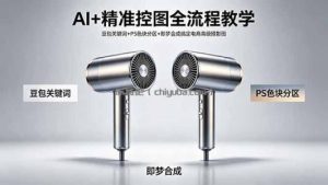AI+精准控图全流程教学 豆包关键词+PS色块分区+即梦合成搞定电商高级摄影图