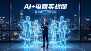 AI+电商实战课，1人+N个AI 智能体，把SOP变AI员工，实现降本增效提高利润