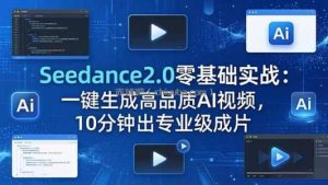 Seedance2.0零基础实战：一键生成高品质AI视频，10分钟出专业级成片