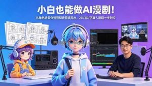 小白也能做AI漫剧！从角色场景分镜到配音剪辑导出，2D/3D/仿真人漫剧一步到位