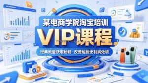 某电商学院淘宝培训VIP课程，各种经典有用的流量获取秘籍，改善运营产品没利润的处境(2026年5月)