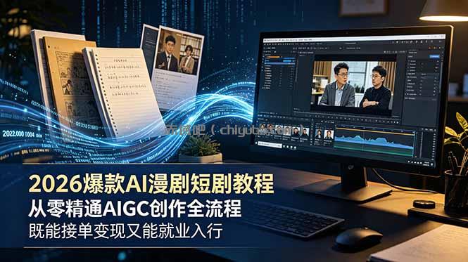 2026 爆款 AI 漫剧短剧教程 从零精通 AIGC 创作全流程 既能接单变现又能就业入行
