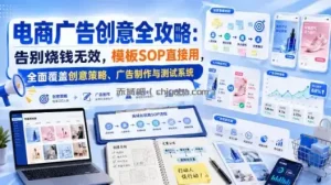 电商广告创意全攻略：告别烧钱无效，模板SOP直接用，全面覆盖创意策略、广告制作与测试系统【原创双语字幕】