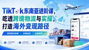 TikTok东南亚进阶课，吃透跨境物流与实操，打造海外变现路径