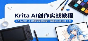 Krita AI创作实战教程：LORA应用+PS链接+手部修复，零基础也能快速上手