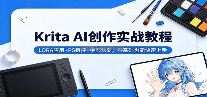 Krita AI创作实战教程：LORA应用+PS链接+手部修复，零基础也能快速上手