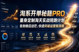 淘系开单秘籍PRO，量身定制淘天实战陪跑计划，告别做店迷茫、快速突破运营瓶颈期(2026年6月22日)