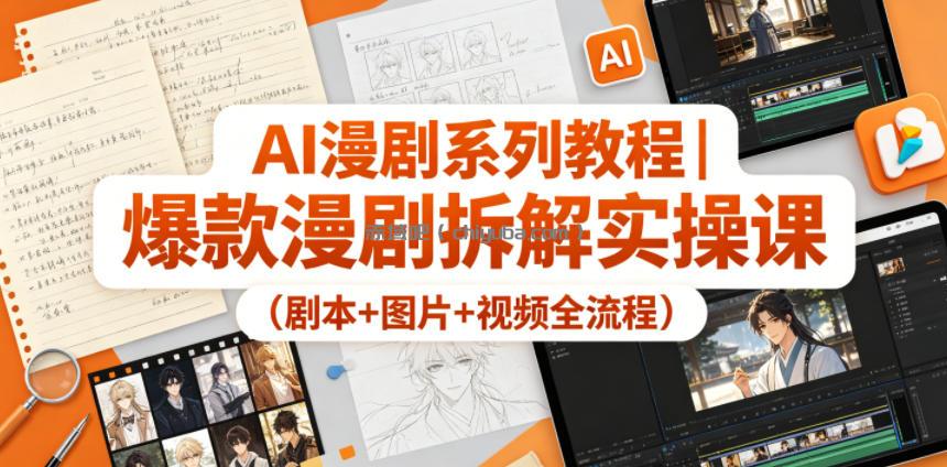 AI漫剧系列教程｜爆款漫剧拆解实操课(剧本+图片+视频全流程)
