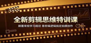 全新剪辑思维特训课：颠覆常规学习路径，靠剪辑逻辑搞定拍摄创作