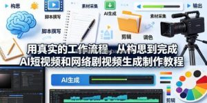 用真实的工作流程，从构思到完成AI短视频和网络剧视频生成制作教程-中英字幕
